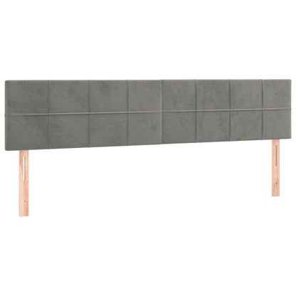 Box spring krevet s madracem svijetlo sivi 200x200 cm baršun