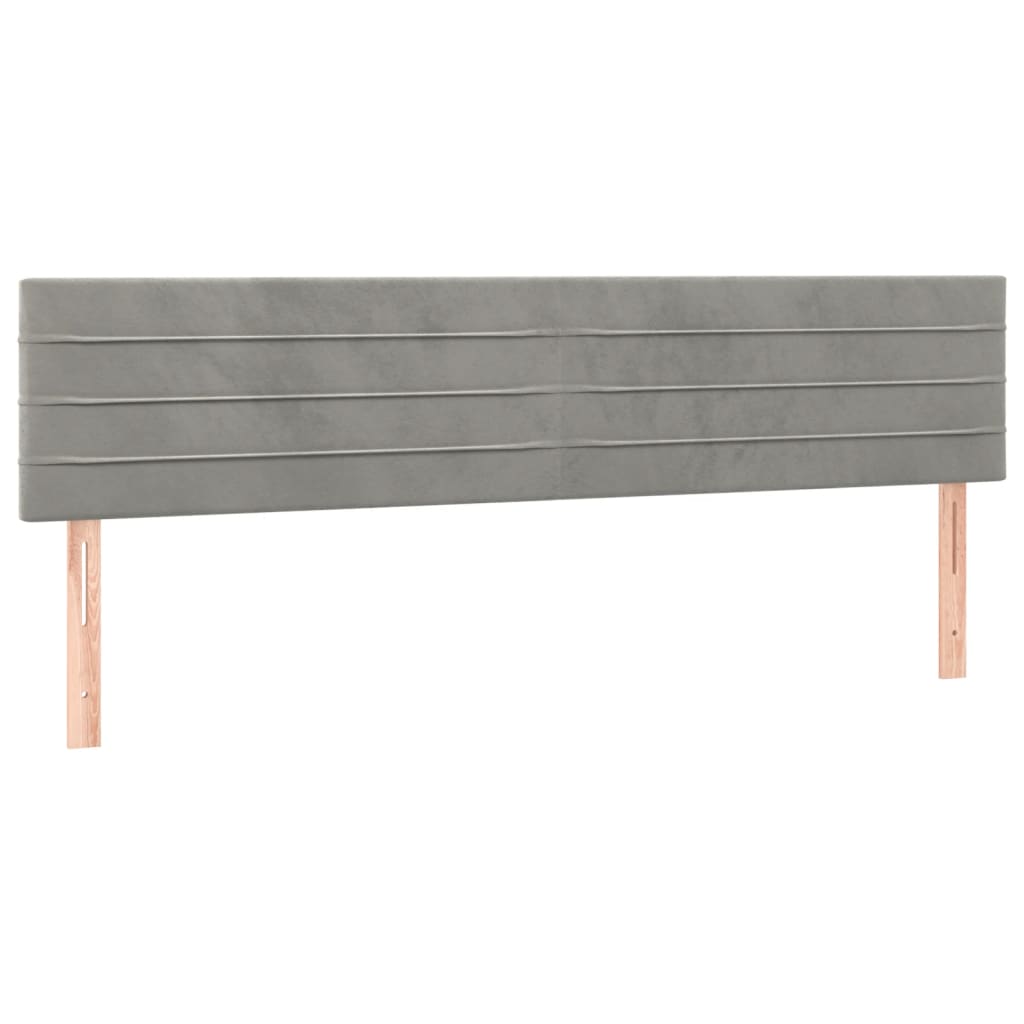 Box spring krevet s madracem svijetlo sivi 200x200 cm baršun