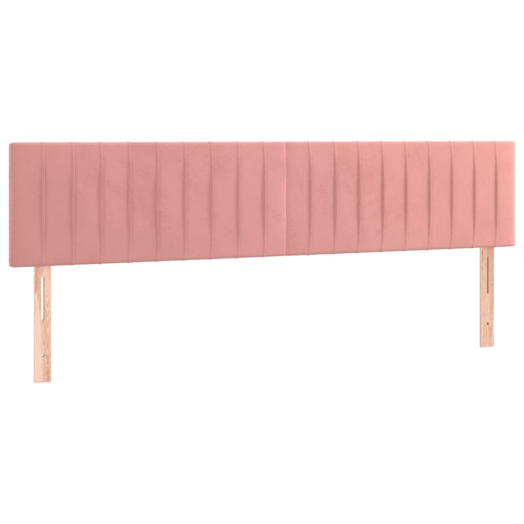 Boxspringbett mit Matratze Rosa 200x200 cm Samt