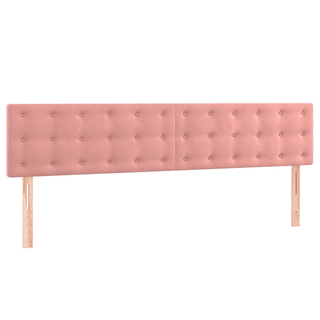 Boxspringbett mit Matratze Rosa 180x200 cm Samt