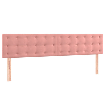 Boxspringbett mit Matratze Rosa 180x200 cm Samt