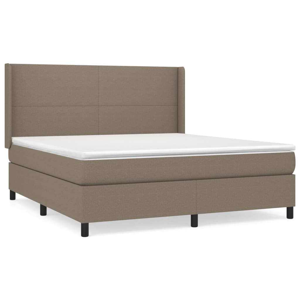 Box spring krevet s madracem taupe 160x200 cm štof