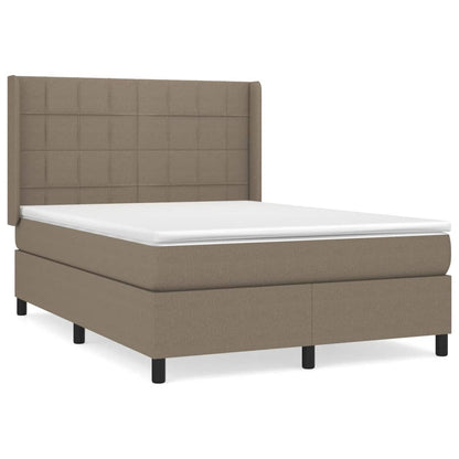 Boxspringbett mit Matratze Taupe 140x200 cm Stoff