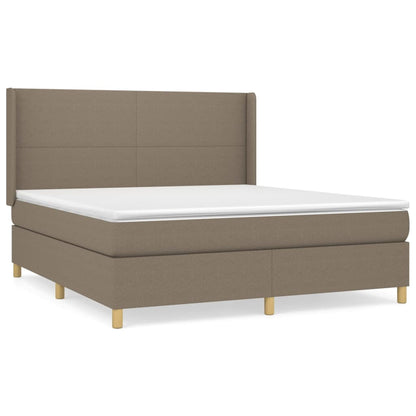 Boxspringbett mit Matratze Taupe 160x200 cm Stoff