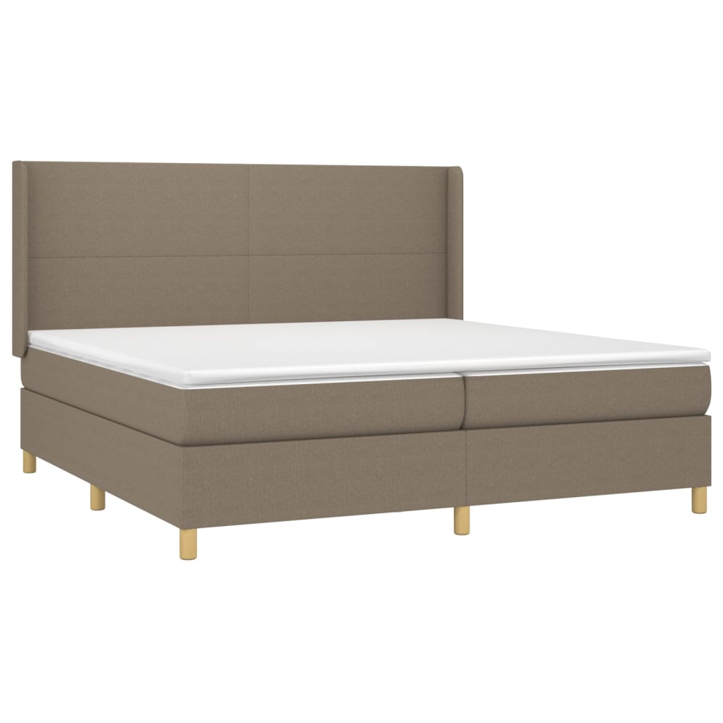 Boxspringbett mit Matratze Taupe 200x200 cm Stoff