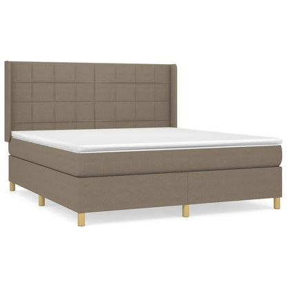 Boxspringbett mit Matratze Taupe 180x200 cm Stoff