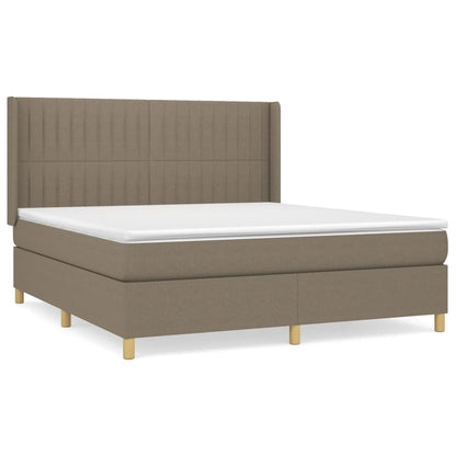 Boxspringbett mit Matratze Taupe 160x200 cm Stoff