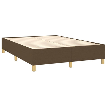 Box spring krevet s madracem tamno smeđa tkanina 140x200 cm