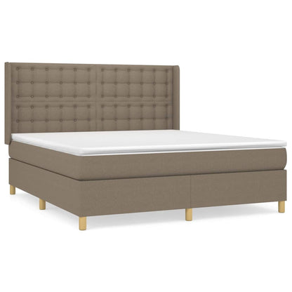 Boxspringbett mit Matratze Taupe 160x200 cm Stoff