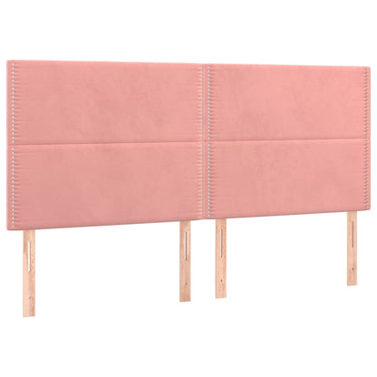 Boxspringbett mit Matratze Rosa 160x200 cm Samt