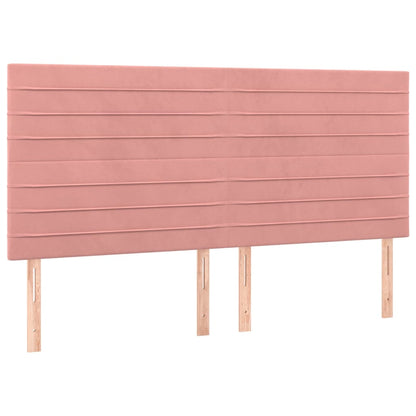 Boxspringbett mit Matratze Rosa 200x200 cm Samt