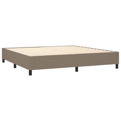 Boxspringbett mit Matratze & LED Taupe 200x200 cm Stoff