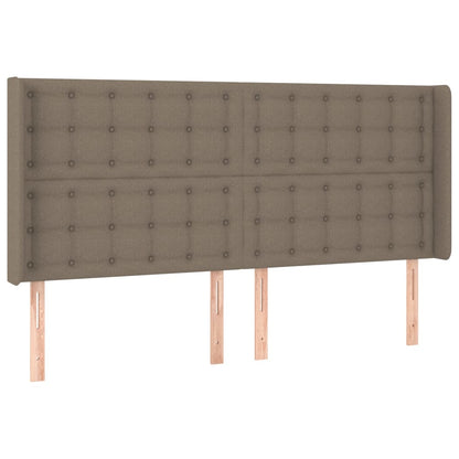 Boxspringbett mit Matratze & LED Taupe 160x200 cm Stoff