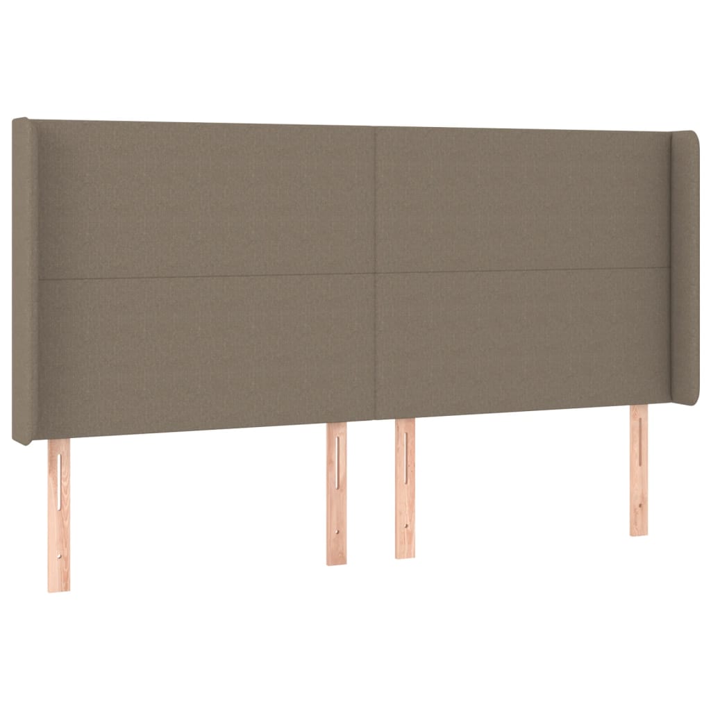 Boxspringbett mit Matratze & LED Taupe 200x200 cm Stoff