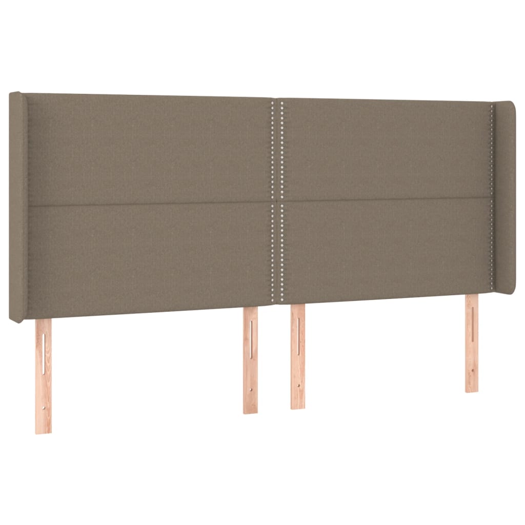 Boxspringbett mit Matratze & LED Taupe 180x200 cm Stoff