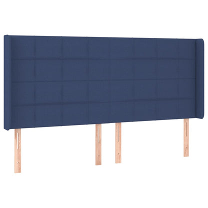 Boxspringbett mit Matratze & LED Blau 180x200 cm Stoff