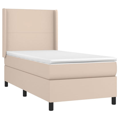 Boxspringbett mit Matratze & LED Cappuccino-Braun 90x200cm