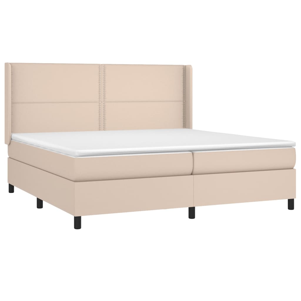 Boxspringbett mit Matratze & LED Cappuccino-Braun 200x200cm