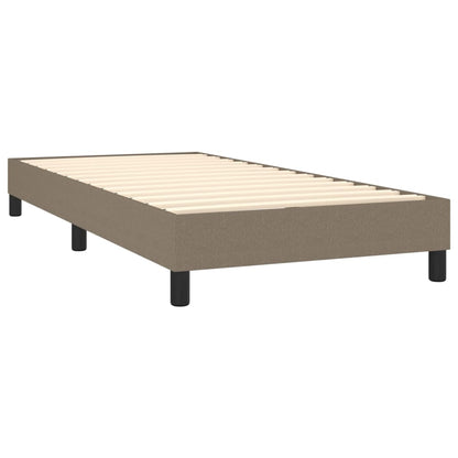 Boxspringbett mit Matratze & LED Taupe 90x200 cm Stoff