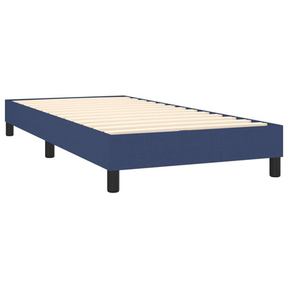 Boxspringbett mit Matratze & LED Blau 90x200 cm Stoff