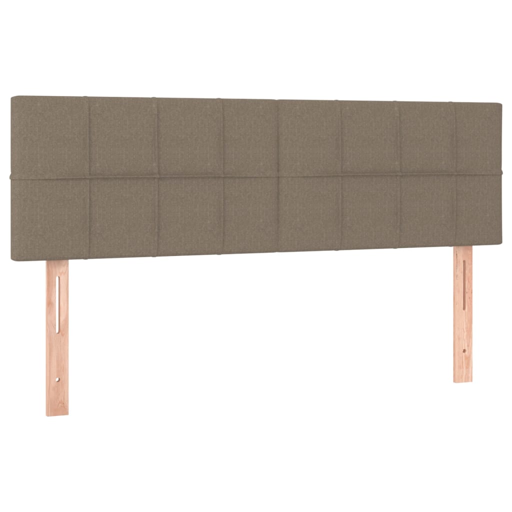 Boxspringbett mit Matratze & LED Taupe 140x200 cm Stoff