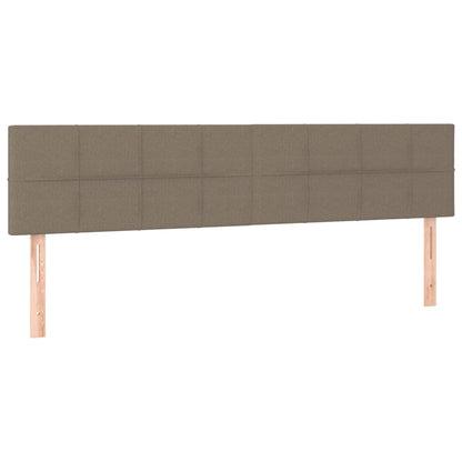 Box spring bed with mattress &amp; LED taupe 160x200 cm fabric