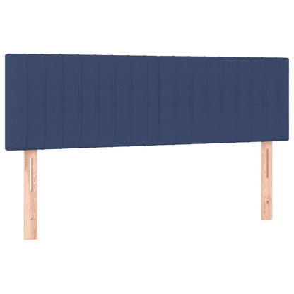 Boxspringbett mit Matratze & LED Blau 140x200 cm Stoff