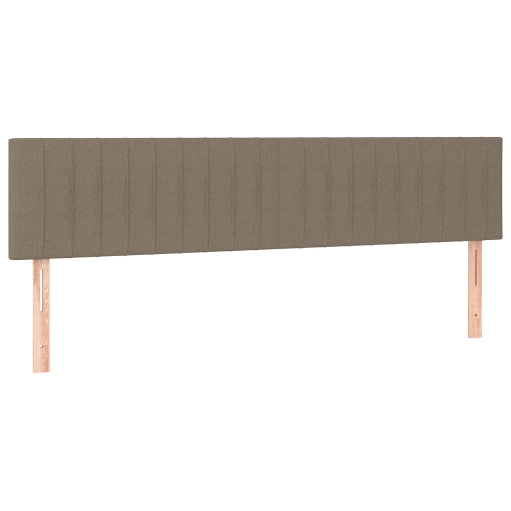 Boxspringbett mit Matratze & LED Taupe 160x200 cm Stoff