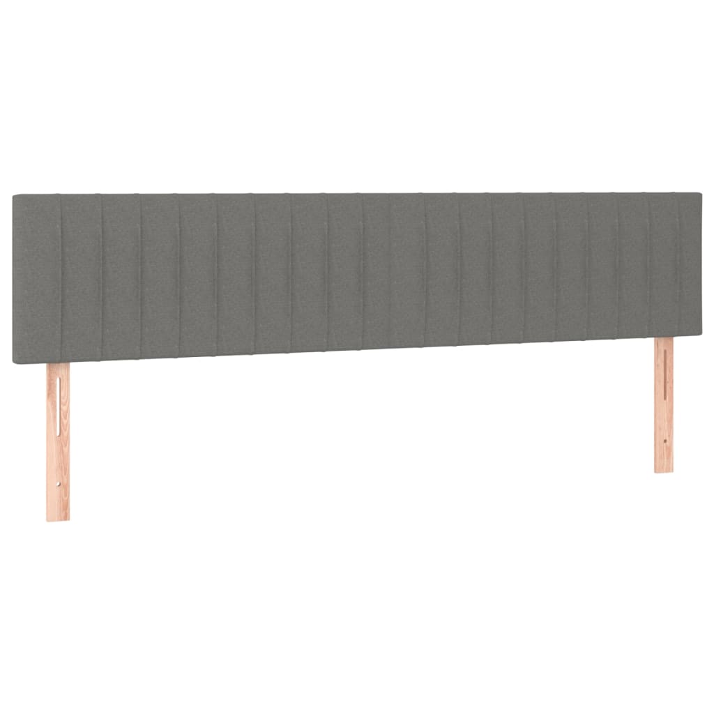 Box spring krevet s madracem i LED tamnosivom tkaninom 200x200 cm