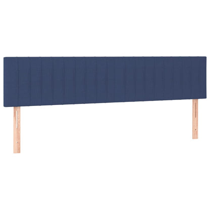 Boxspringbett mit Matratze & LED Blau 200x200 cm Stoff