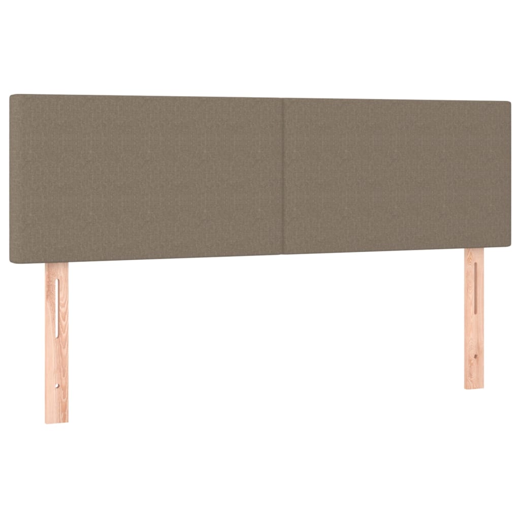 Boxspringbett mit Matratze & LED Taupe 140x200 cm Stoff