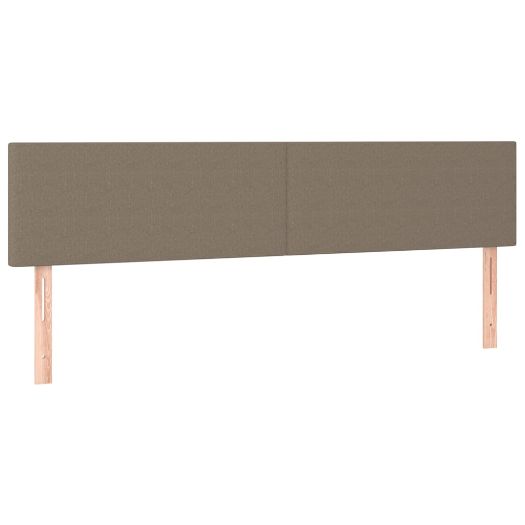 Boxspringbett mit Matratze & LED Taupe 180x200 cm Stoff