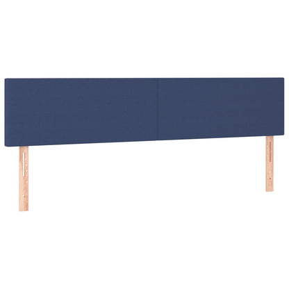 Box spring bed with mattress &amp; LED blue 180x200 cm fabric