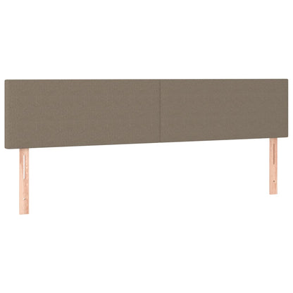 Boxspringbett mit Matratze & LED Taupe 200x200 cm Stoff