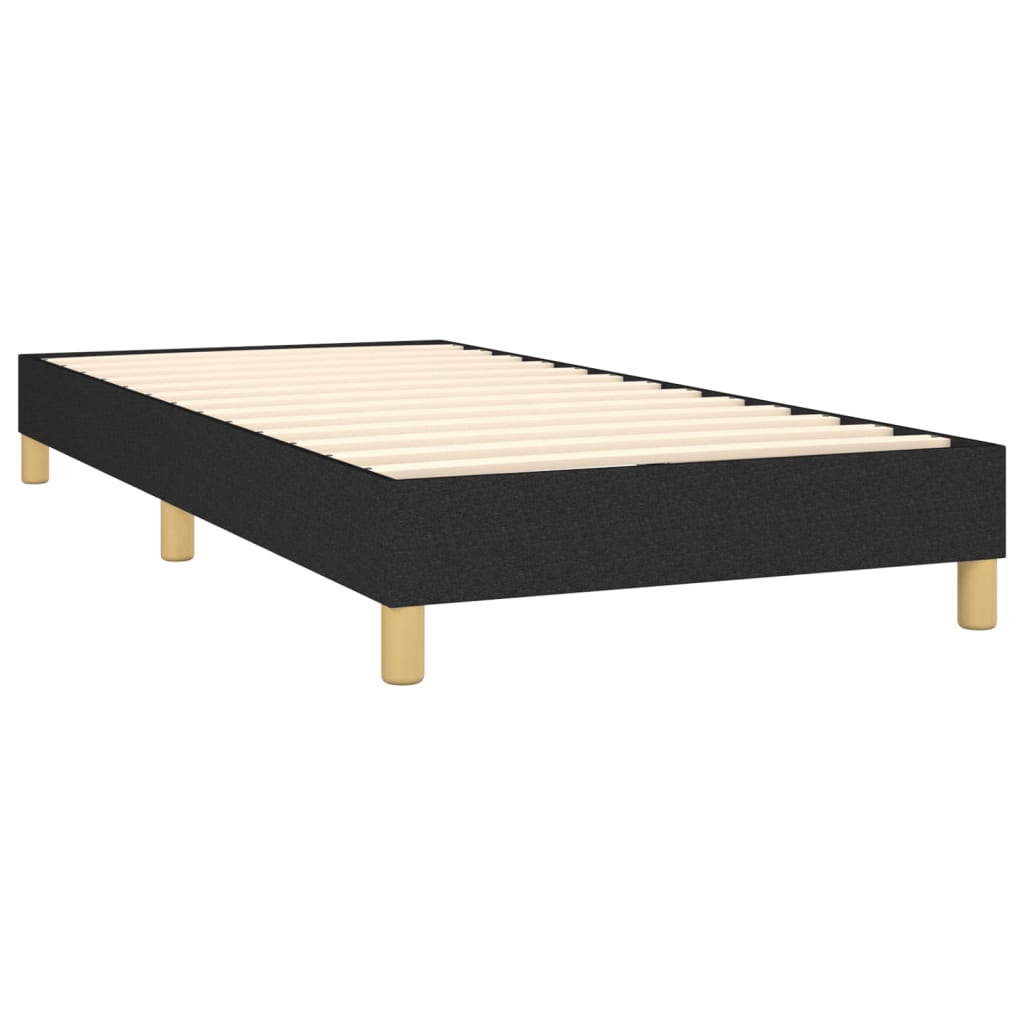 Boxspringbett mit Matratze & LED Schwarz 90x200 cm Stoff