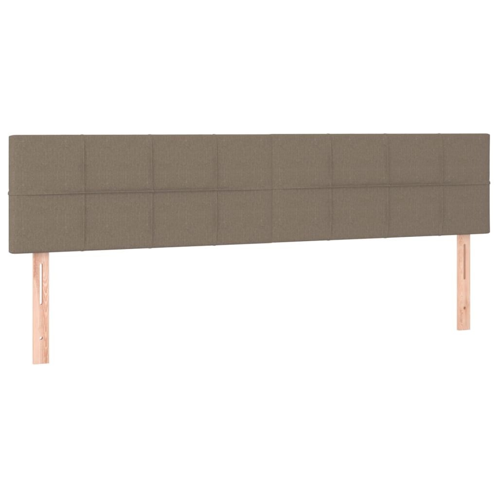 Box spring krevet s madracem i LED taupe tkaninom 160x200 cm