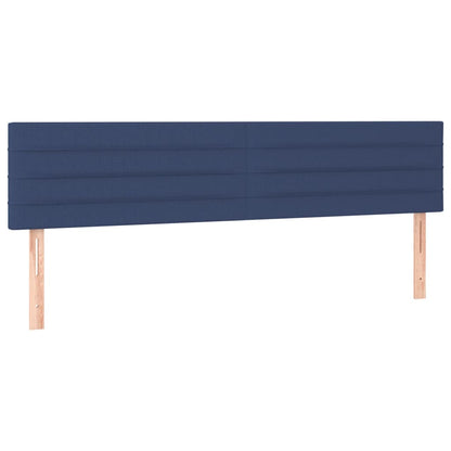 Boxspringbett mit Matratze & LED Blau 160x200 cm Stoff