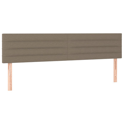 Boxspringbett mit Matratze & LED Taupe 200x200 cm Stoff