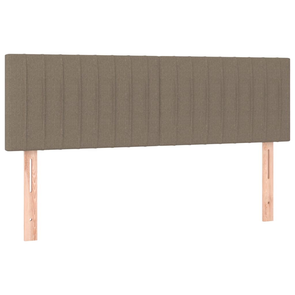 Box spring krevet s madracem i LED taupe tkaninom 140x200 cm