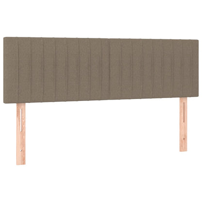 Box spring krevet s madracem i LED taupe tkaninom 140x200 cm