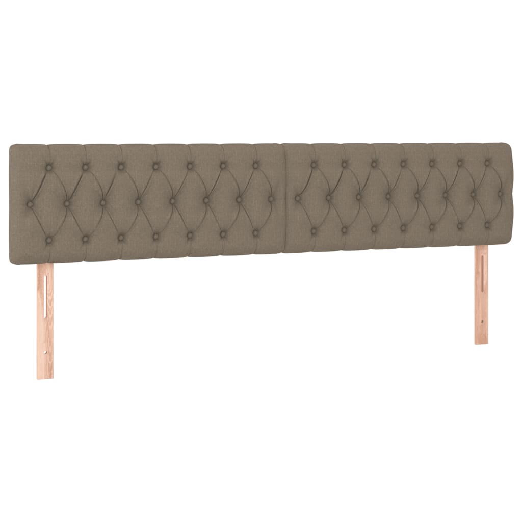 Boxspringbett mit Matratze & LED Taupe 200x200 cm Stoff