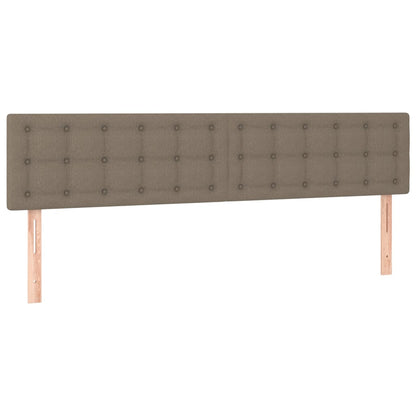 Boxspringbett mit Matratze & LED Taupe 160x200 cm Stoff