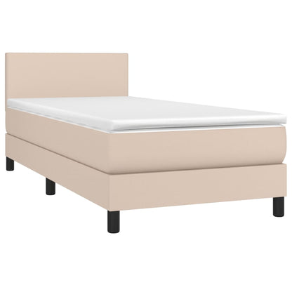 Boxspringbett mit Matratze & LED Cappuccino-Braun 90x200cm