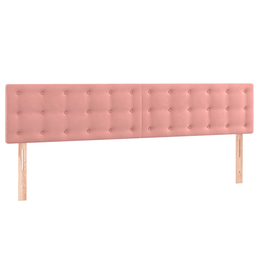 Boxspringbett mit Matratze & LED Rosa 180x200 cm Samt