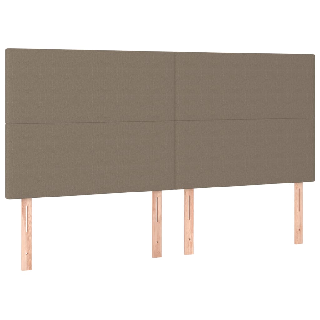 Box spring krevet s madracem i LED taupe tkaninom 160x200 cm