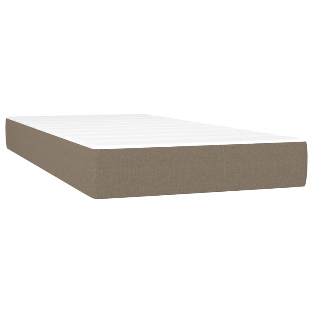 Boxspringbett mit Matratze & LED Taupe 200x200 cm Stoff