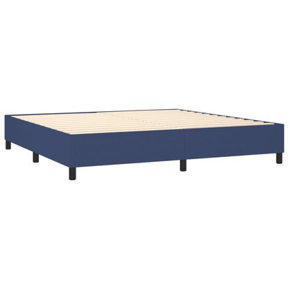 Boxspringbett mit Matratze & LED Blau 200x200 cm Stoff