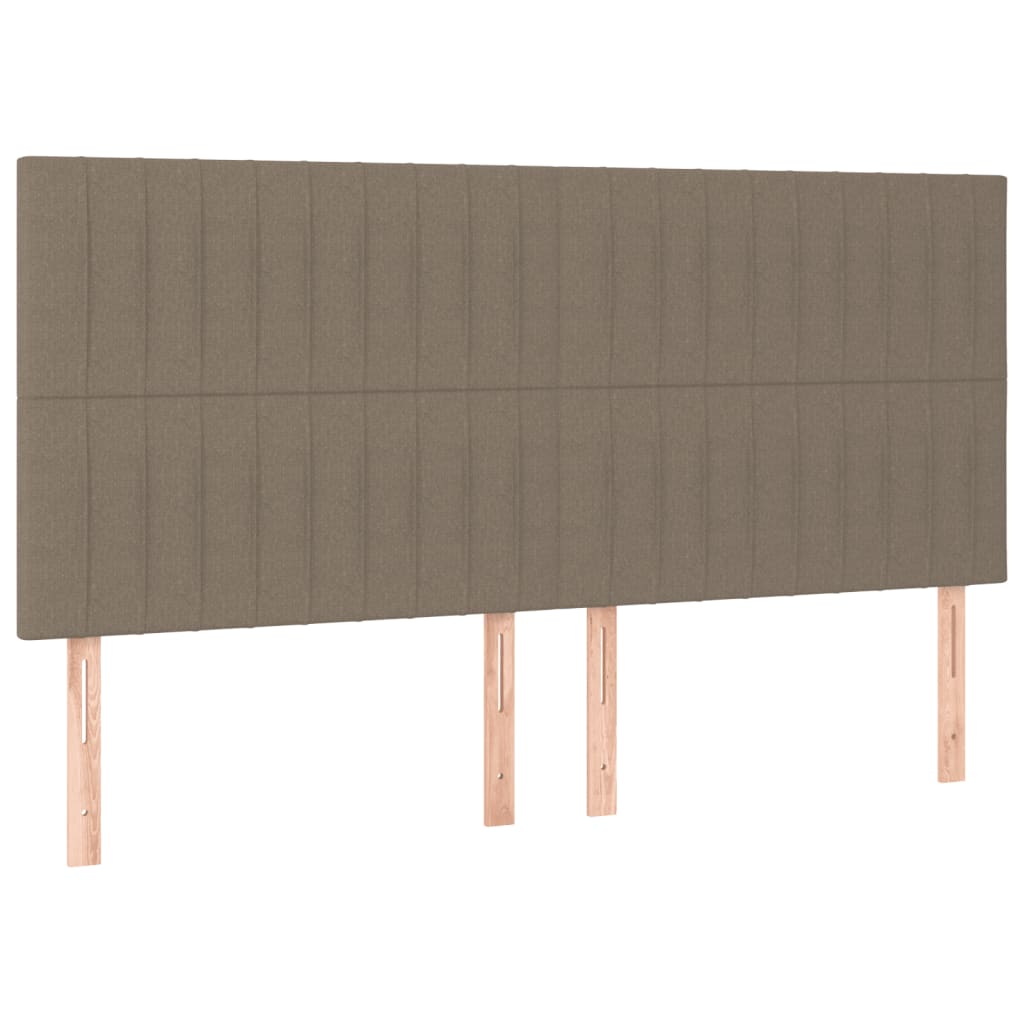 Boxspringbett mit Matratze & LED Taupe 160x200 cm Stoff