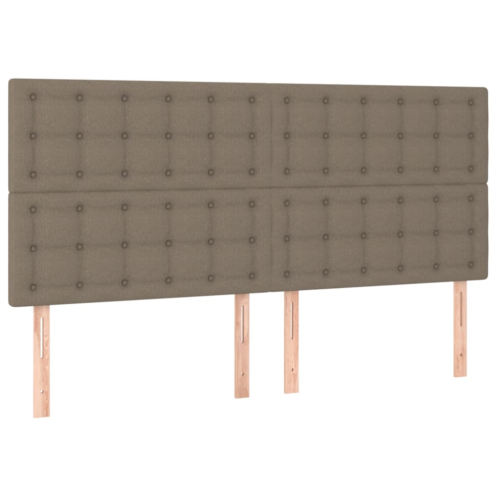 Boxspringbett mit Matratze & LED Taupe 160x200 cm Stoff