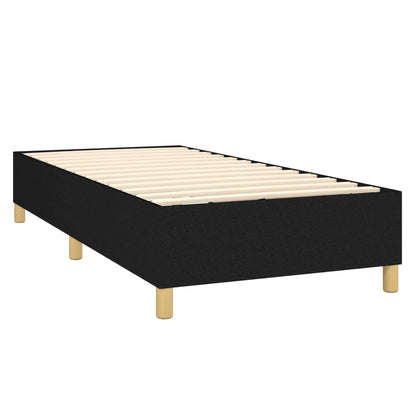 Boxspringbett mit Matratze & LED Schwarz 90x200 cm Stoff